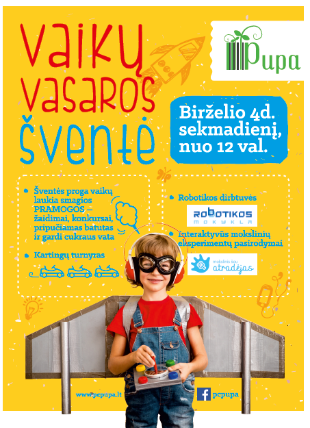 Vaikų vasaros šventė PC PUPA birželio 4 dieną